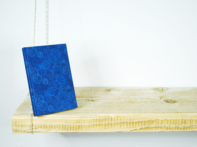 bunte_Notizbücher_A6_Kringel_blau_Biostoff